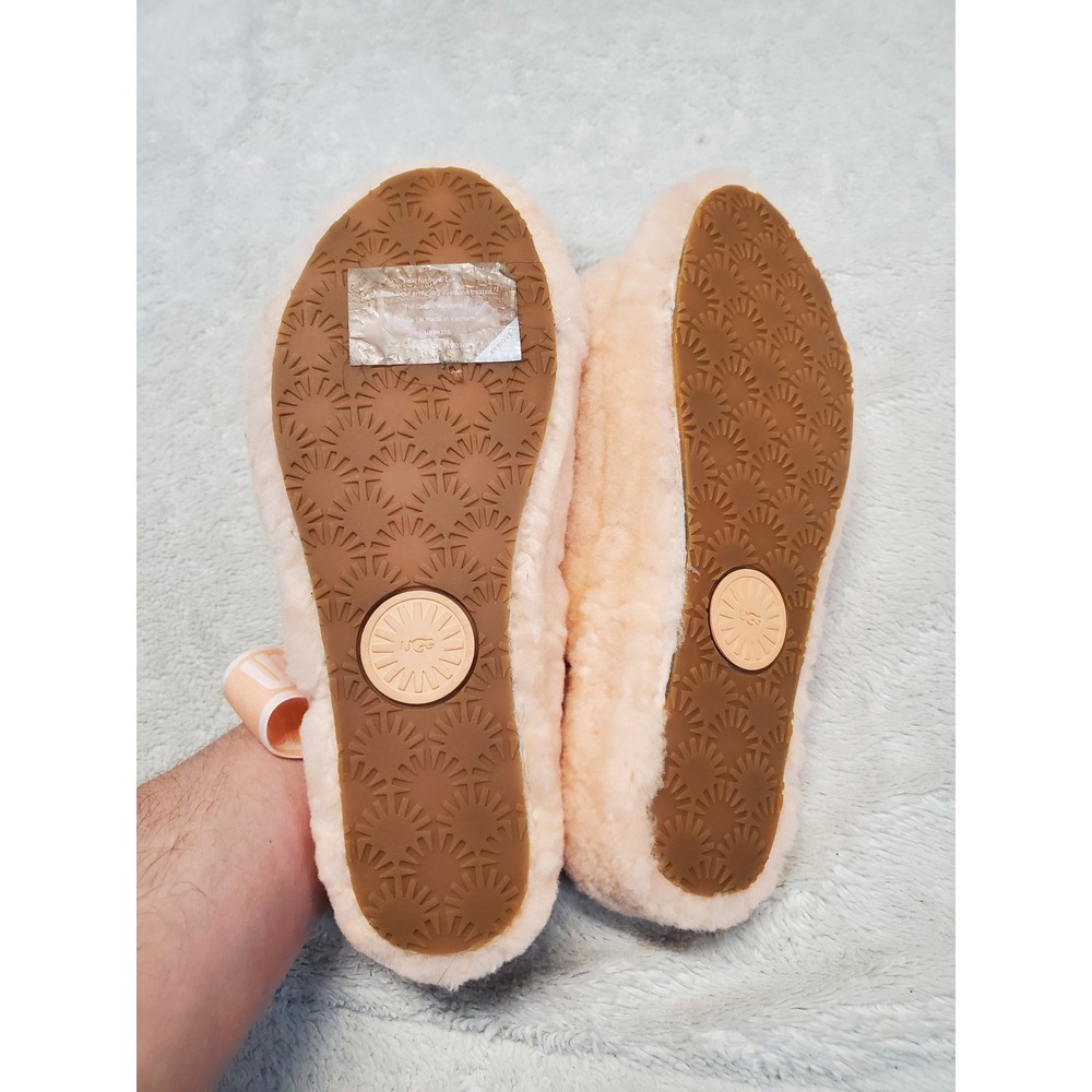Ugg Peach Fluff Yeah Slip On Slingback Platform Slides Shoes 9 Cozy Winter - Picture 5 of 11
